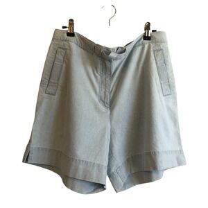 Vintage Ralph Lauren High‎ Rise Riding Shorts Light Wash Denim 14P Equestrian